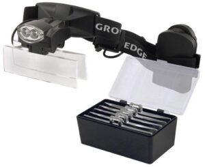 Grower's Edge LED Headband Magnifier w/ 5 Lenses 1.0x - 1.5x - 2.5x - 3.0x - 3.5x
