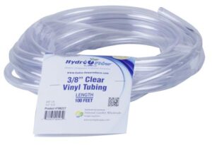 Hydro Flow Vinyl Tubing Clear 3/8 in ID x 1/2 in OD 100 ft