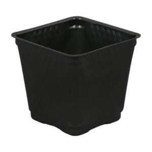 Square Plastic Pot Black 3.5 in (1375/Cs)