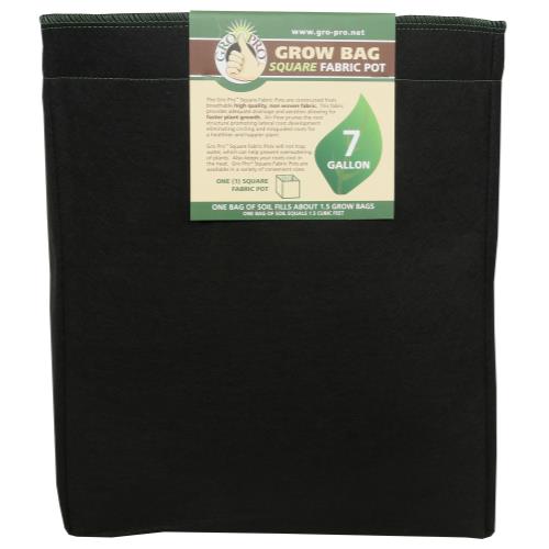 Gro Pro Square Fabric Pot 7 Gallon (50/Cs)