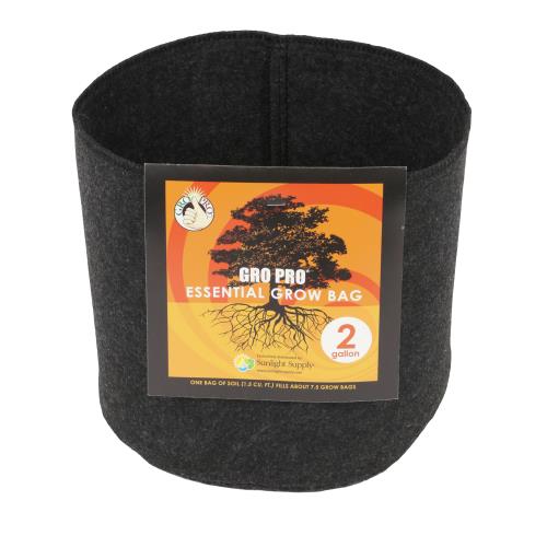 Gro Pro Essential Round Fabric Pot 2 Gallon (10/Bag)