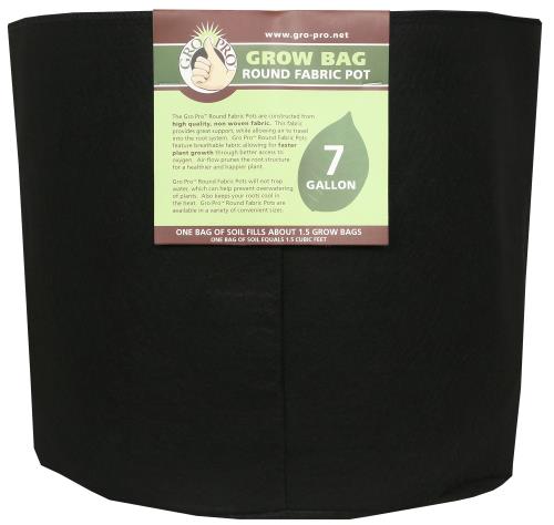 Gro Pro Premium Round Fabric Pot 7 Gallon (84/Cs)