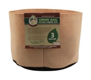 Gro Pro Premium 3 Gallon Round Fabric Pot-Tan (72/Cs)