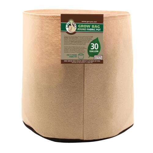 Gro Pro Premium 30 Gallon Round Fabric Pot-Tan (30/Cs)