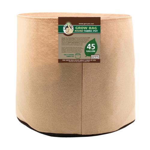 Gro Pro Premium 45 Gallon Round Fabric Pot-Tan (25/Cs)