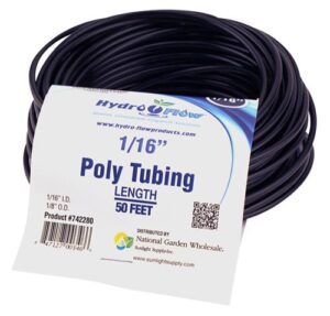Hydro Flow Poly Tubing 1/16 in ID x 1/8 in OD 50 ft Roll