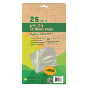 Grower's Edge Nylon Storage Bag - 1 mil 19 in x 23.5 in - 25/Pack (6/Cs)