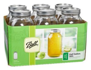 Ball Jars Wide Mouth Half Gallon (6/Cs)