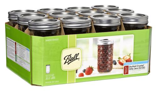 Ball Jars Quilted Crystal Jelly 12 oz (12/Cs)