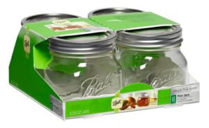 Ball Jars Collection Elite Wide Mouth Pint 4/Pack (16/Cs)