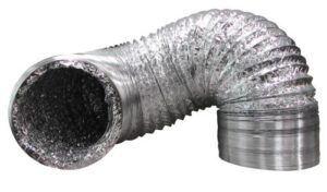 Ideal-Air Silver/Silver Flex Ducting 12 in x 25 ft